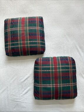 Plaid Throw Pillows -Red & Green
